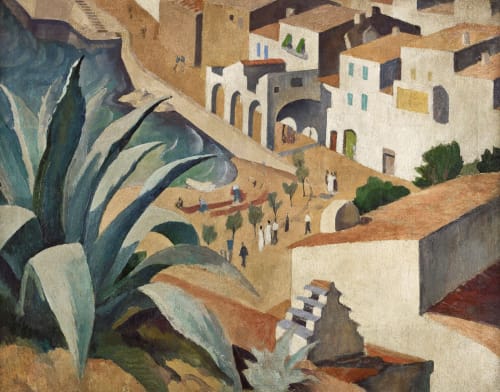 Mediterranean Village, North Africa, exhibited 2017 - SOLD