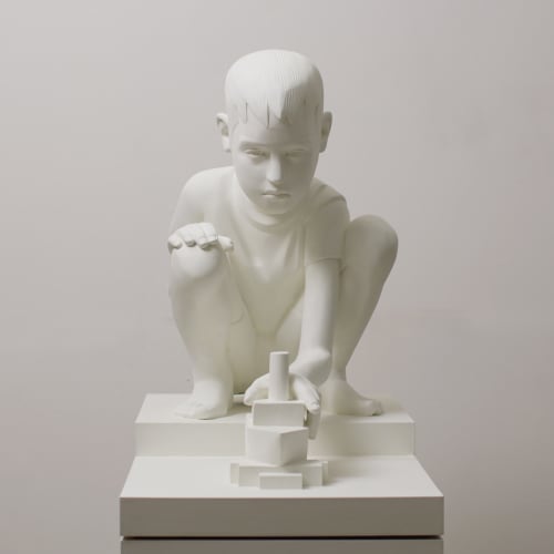 Over the far horizon, 2023; resin, mdf, paint; 72 x 45 x 90 cm