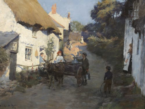 Cornish Village Scene - SOLD