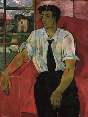 John Minton, 'Portrait of Eric Verrico' 1947-8, oil on canvas (sold)