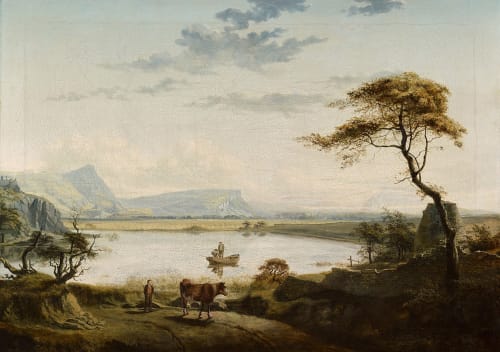 Walter Geikie RSA (1795-1837), 'Edinburgh and Lochend Loch', oil on canvas (sold)