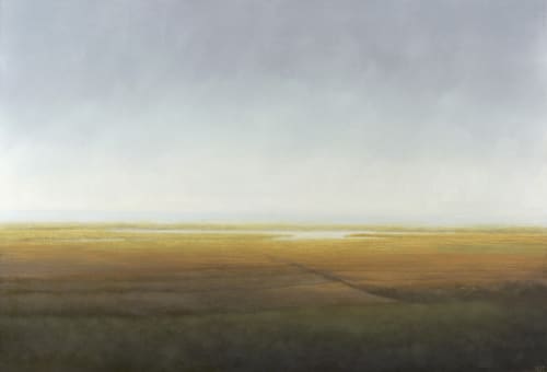 'Morning light on the machair, South Uist', 2019/2020, oil on canvas