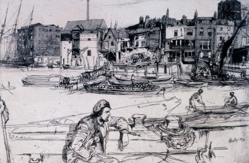 James Whistler, Black Lion Wharf, 1859