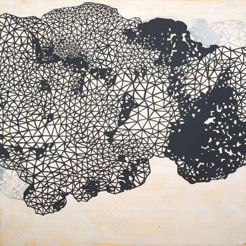 Rebecca Rutstein, Feeling Isolated, acrylic on canvas, 36 x 36 in.