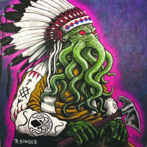 Ryan Singer, Chief Cthulhu (Great Old One), 24 x 24 x 2 in.