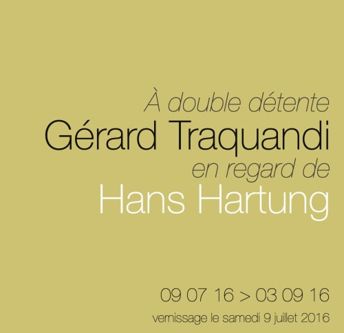 Gérard TRAQUANDI, À double détente, en regard de Hans Hartung