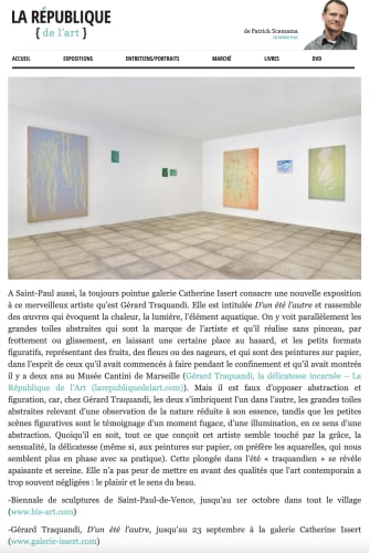 Gérard TRAQUANDI - La république de l'art - L'été de Saint Paul