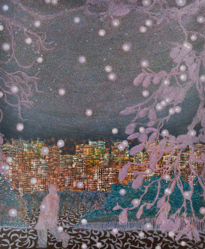 Joshua Raz, Under Snowfall and Grappling Firmaments , 2023 (detail). Courtesy of the artist.