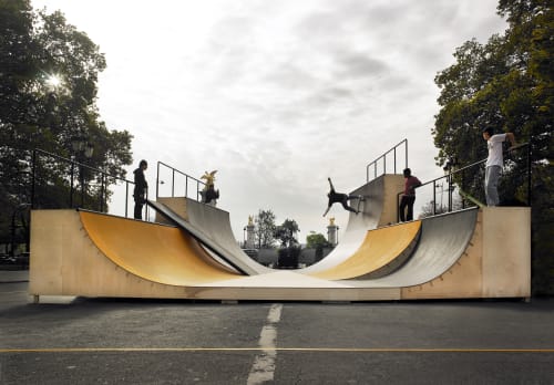 Vue de l’œuvre installée dans le cadre de la FIAC 2018. Photo: Yves Chenot