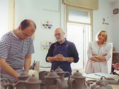 © Galleria d'Arte Maggiore g.a.m. | Arman at Bottega Gatti with Davide Servadei and Roberta Calarota