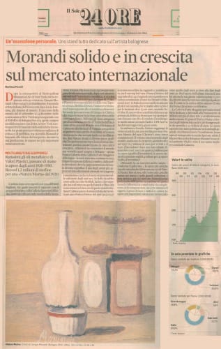 Morandi: solid and rising on the international market, A personal obsession. A stand entirely devoted to the Bolognese artist