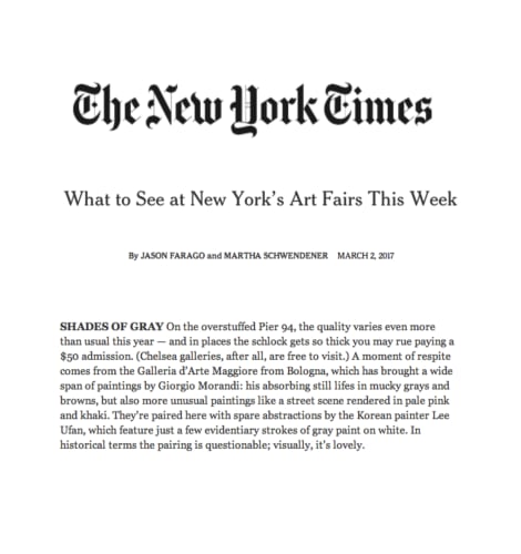 Cosa Vedere nelle Fiere d'Arte di New York Questa Settimana