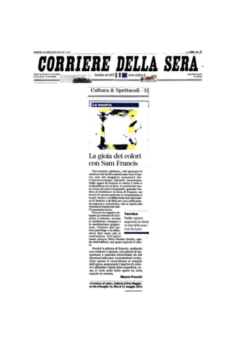 La joie des couleurs avec Sam Francis