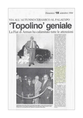 Brilliant 'Topolino' , ARMAN'S FIAT HAS DRAWN ALL THE ATTENTION