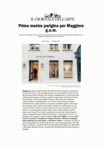 First Parisian exhibition for Maggiore g.a.m., The path that inaugurates the new space in the French capital reconciles the history...