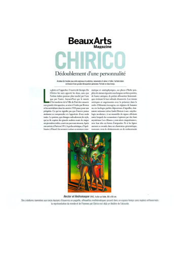 De Chirico. The Duplication of a Personality, A lover of disturbing original games and pastiches, denials and infinite series, the...