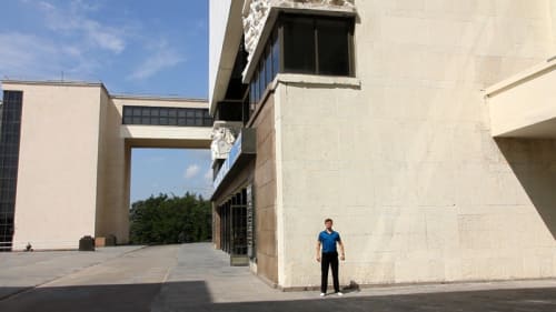 Sonia Leber and David Chesworth (Melbourne, Australia) Zaum Tractor, 2013 (still) 2 channel HD video, 2 channel audio, 40 minutes Courtesy of the artists, Fehily Contemporary (Melbourne), Gridchinhall (Moscow)