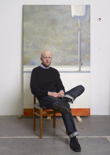 Tommy Harrison in his studio, Manchester (UK), 2023 | Photo by Michael Pollard