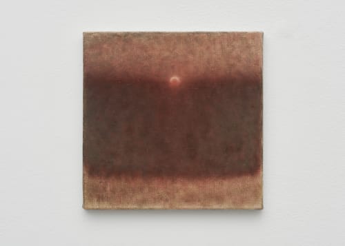 Anders Davidsen "the leaden sea", 2024. Oil on linen. 25 x 25 cm | 9 7/8 x 9 7/8 in. Photo by: Jonathan de Waart