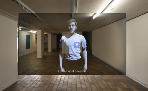 Emmanuel Van der Auwera, Wake me up at 4:20, 2017, Mirror screen, HD video, 12 mins 22 secs, 121 x 68 cm-47 5/8 x 26 3/4, Ed 3+1 AP