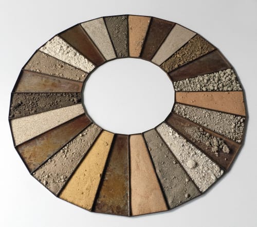 Ella Littwitz, The Unknown Land of the South, 2017, Steel, various soils, Diameter of 50 cm - 19 3/4 in, Ed of 3