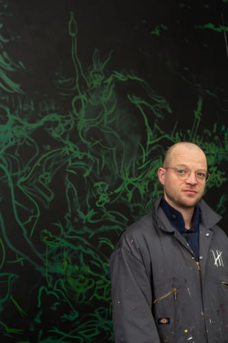 Willehad Eilers in his studio. Photo credit: Sandder