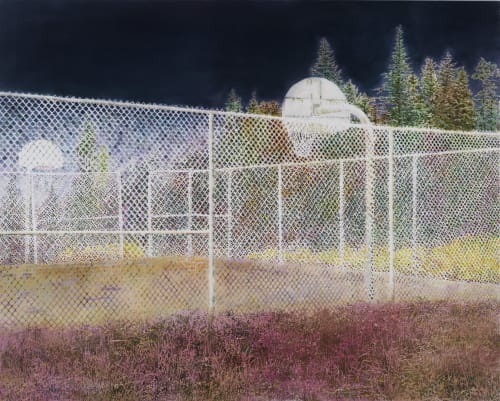 Jutta Haeckel, "Die dunkle seite des Mondes (The Dark Side of the Moon)," 2006, oil on canvas, 63 1/8 x 78 3/4 inches
