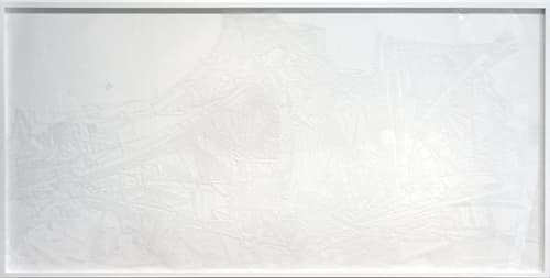 Marco Maggi, "Plexi Line," 2013, X-Acto knife cuts on polycast plexiglas, 32 x 62"