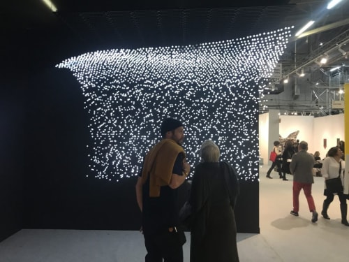 Jim Campbell's Eroding Wave (2016) at Bryce Wolkowitz's booth at the 2019 Armory Show.