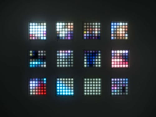 "Scattered 12x (Women's March on Washington)," 2017 custom electronics, LEDs, treated Plexiglas 47 x 64 x 3 inches edition of 3; plus 1 AP