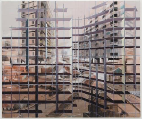 Driss Ouadahi, "Sandstorm," 2012 oil on canvas 66 7/8 x 78 3/4 in