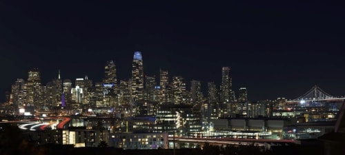 Artist's rendering of the "Day for Night" installation atop Salesforce Tower in San Francisco.