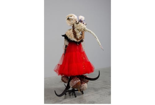 Rina Banerjee, “She was now in western style dress...,” 2011, mixed media, 73 x 65 x 65 inches (Jeff McLane / Photo by Jeff McLane)