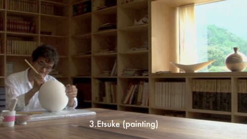 Yuki Hayama, Flowers of One Thousand Years, The Process of Etsuke (painting) on Porcelain