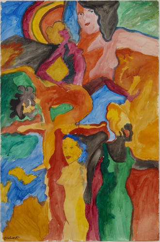 Robert Colescott, Untitled, c. 1968 Acrylic on Fabriano paper 41 1/4 x 27 1/4 inches (104.8 x 69.2 centimeters)