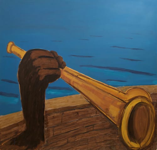 Enrico Riley, Untitled, Morning, Freedom Song, Tranquil, 2018, oil on canvas, 80 x 70 inches
