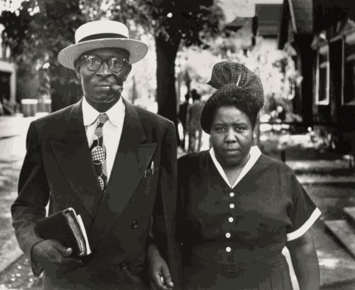 Gordon Parks, Husband and Wife, Sunday Morning, Detroit, Michigan (Bert Collins and Pauline Terry), 1950, printed later, gelatin silver print, Corcoran Collection (The Gordon Parks Collection), 2016.117.150