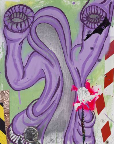 Dewey Crumpler, In The Moment, 2023, acrylic and mixed media on canvas, 30 x 24 in