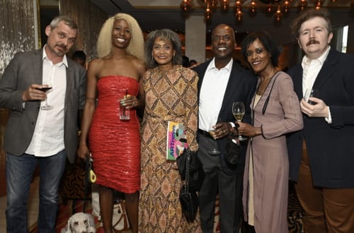 Ernst Fischer, Kendra Jayne Patrick, Karen Jenkins-Johnson, Kevin Johnson, Florence Lynch, and David Mitchell attend the ARTnews Top 200 Collectors 2025 event.