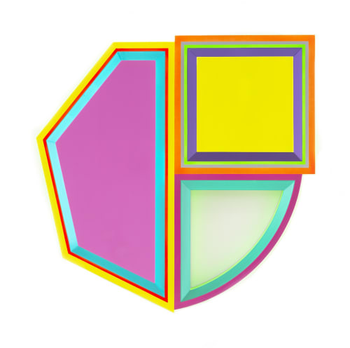Beverly Fishman, Untitled (Depression, Depression, ADHD), 2021, Urethane paint on wood. 118 x 118 cm. Image courtesy of the artist.