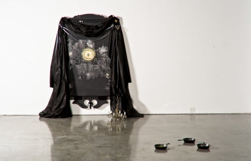 Installation view, Michi Meko, One Last Smile Before the Undertow, 2017. Lamar Dodd School of Art | University of Georgia. Image courtesy of the artist.