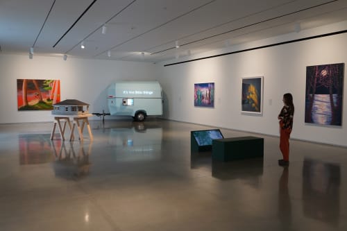 Installation view, Inka Essenhigh in The View From Here, 2022 at the Center for Maine Contemporary Art. Image courtesy of CMCA.