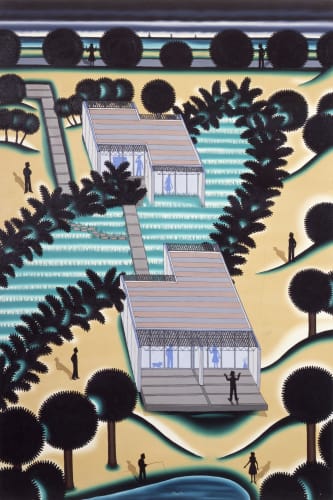 Roger Brown, My House in the Dunes, 1982. Oil on canvas, 72 x 48.5 in.