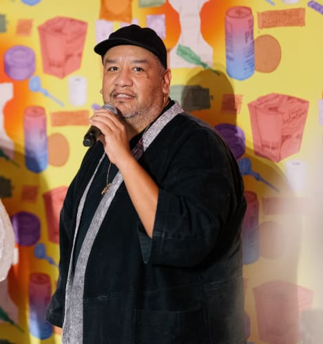 Artist Jeffrey Gibson, image courtesy of Kavi Gupta gallery.