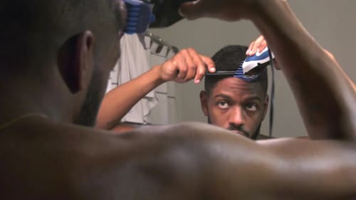 Devan Shimoyama in Manscaping. © Broderick Fox 2022.