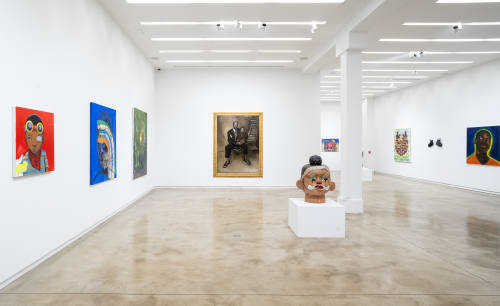 Installation view, SKIN + MASKS, 2022 at Kavi Gupta Gallery