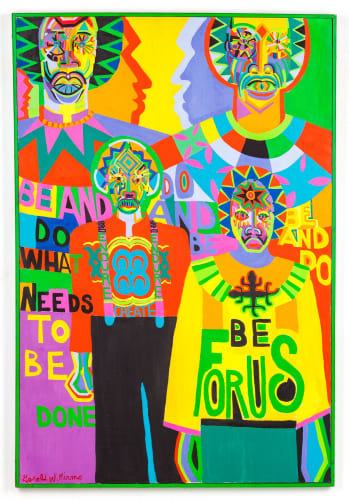 Gerald Williams, Family (1976). Acrylic on canvas. 51 x 34 in. Courtesy the artist and Kavi Gupta.
