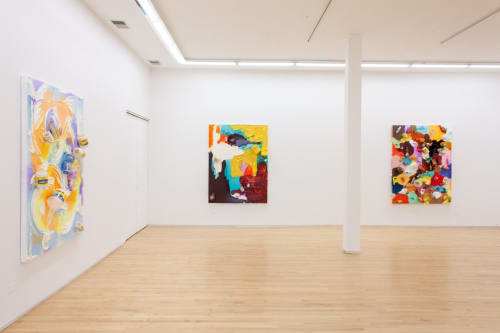 Tony Tasset, Spill Paintings (Install), 2014.