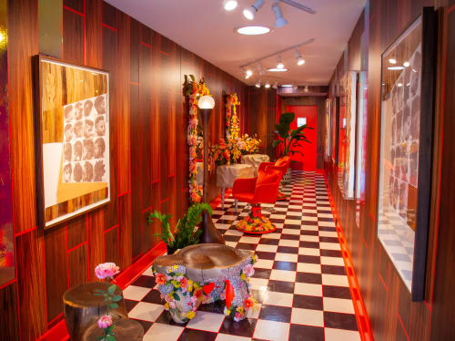 “Mighty Mighty” art installation by Devan Shimoyama is the centerpiece of “The Barbershop Project,” at the THEARC