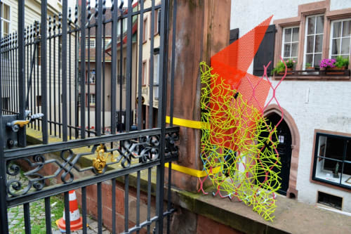 A work by Jessica Stockholder near the Müsterplatz. Photo: Andrew Russeth ARTNEWS